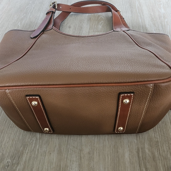 Dooney & Bourke Pebble Leather Maddie Shoulder Bag with Tassel Caramel - Picture 3 of 10